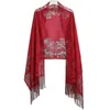 Halsdukar med Tassel Women Shawl Cloak Hollow mångfärgad Evening Prom Cape Fashion Scarf Cosplay