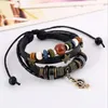 Charm Bracelets Trendy Alloy Niche Design Star Leather Braided Bracelet Hand Rope Men Gypsy Hippie