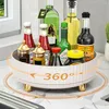 Kitchen Storage For Wide Turntable Bin Spice Degree Seasoning Cabinet Rotating Organizer Pantry Non-slip Base 360