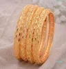 24k Indien Etiopisk gult fast guldfyllda härliga armband för kvinnors flickor Party smycken banglesbracelet gåvor y11261327952