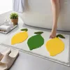 Mattes de bain Migne de fleur de fruits mignons motif de sol afflux de plancher de haute qualité décor de petite salle de salle de bains à glipage non glipt.