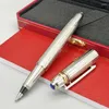 Classic in metallo Signature Pen d'oro d'argento con penne a sfera per trapano blu comodo di scrittura comoda