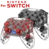 Gamepads -spelcontroller met duimgreep voor schakelaar transparante Bluetooth draadloze gamepads externe console joystick voor Switch NS Pro