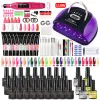 Kits Set Set 114 / 54W Sécheur de lampe à LED UV avec kit de vernis de gel à ongles multicolo