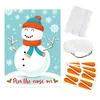 Party Decoration Christmas Game For Kid Pin The Hat on Santa Noses Snowman