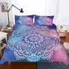 Ensembles de literie 3D Boho Set King Size Mandala Couvrette de couette avec taier Ligne de lit de couette complète