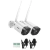 Caméras IP Annke 2 / 4pcs FHD 3MP IP H.265 Système de surveillance de la caméra vidéo Cameras à l'épreuve des intempéries Vision nocturne de 100 pieds avec Smart IR P2P pour NVR 240413