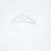 Hårtillbehör 1PC Silver-Tone Alloy Rhinestone Crown Accessory for Wedding/Bride