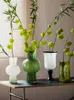 VASESヨーロッパスタイルの家の花の配置装飾アンティークガラスリビングルームを飾る