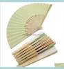 Home Garden Evento Festivo Favor 50pcs personalizado gravado Dobring Paper Fan Dobre Fãs vintage Fãs de casamento ao ar livre 95088493