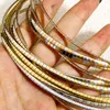 CARKER 1 peça 304 colar de anel de colarinho de aço inoxidável para homens para homens homens de ouro/prata jóias punk 45cm (17 6/8 ") de comprimento