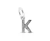 Letter K Authentic 925 Sterling Silver Jewelry Crystal A-Z Letter Pendant Charms Fit For Original Bracelet & Necklace791323CZ1026922