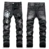 Jeans Amirir Jeans Jeans Man Jeans Mulheres Jeans Europeu Jean Hombre Mens calça Bordado Bordado de Motoria Ripped para Trend Cotton Fashion Jeans Purple Brand Brand