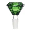 Bol en verre diamant 14 mm porte-herbe mâle accessoires de fumer pour les bongs d'huile d'eau PT4950