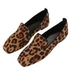 Casual schoenen Leopard Print ondiepe loafers Flats slip-on dames 2024 Hoogwaardige ronde teen plat met lente/herfst