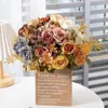 Fleurs décoratives rose Silk Peony Artificial Rose Wedding Home Decor Decor Decor High Quality Big Bouquet Moard Accessoires Craft Blanc Fausse Fleur