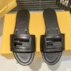 Gratis fraktdesigner Sandaler för kvinnor tofflor Black White Ladies Beach Sandal Leather Slipper Womens Shoes Sliders 35-42 Gul Easy Matching