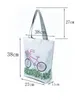 Sacchetto casual fumetto in bicicletta stampato spalla femminile di grande capacità eco riutilizzabile shopping fuori pieghevole femmina floreale