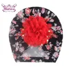 Berets Nishine Printed Baby Girl Heb Heps Gold Dot Floral Kid Caps младенца Принцесса Турбан Каннет Пографии реквизит