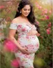 Robes de maternité étirent la photographie de maternité à imprimé floral