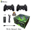 GamePads 4K HD Video Game Console 64G Stick Wireless Controller med GamePad inbyggd 10000 klassiska spel för PS1/GBA med detaljhandeln