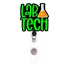 10 pcs/lot Customized Acrylic Badge Reel For Nurse Accessories Tech Series LAB X-ray Pharmacy Badge Holder With Clip