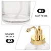 Förvaringsflaskor 2st Glass Lotion Bottle Pump Dekorativ kaffesirap Dispenser Kök