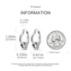 Hoop oorbellen 2024 925 Silver Earring Sparkling Zirkoon Pave Round Heart For Women Fashion Stud sieraden Gift