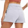 Pantaloncini da donna ll donne outfit cortometraggi cortometrali con short running con cerniera con zips -palestra di abbigliamento sportivo casual per ragazze Esercizio fisico C240413