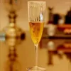 Coppe usa e getta cannucce di vetro rosso in vetro di champagne flauti vetrini in plastica di calice trasparente per feste bevi da bar 210 ml