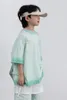 Ensembles de vêtements Boys Set 2024 Summer Korean Style Print Fashion and Girls Casual Top Pantal Two Piece for Outdoor