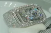 Perle Fit Simuler les anneaux de diamant pour hommes de qualité supérieure Fashaion Hip Hop Accessoires Crytal Gems 925 Silver Ring Men039s Engagemen1870147