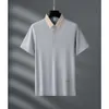 Designer Men's Polos Light Luxury and High-End Summer 2024 New Grey Short Sleeved Polo Shirt For Mens Business Leisure Slim Fit Lapel T-Shirt Trend