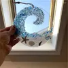 Dekorativa figurer havsglas Suncatcher Pendant Broken Crystal Ocean Beach hängande prydnad Romantiskt par transparent hantverk Lätt att använda