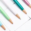 Pens 10Pcs/Lot Custom Logo Macaron Simple Metal Ballpoint Pen Personalized Name Gifts Small Business Advertising Stationery Wholesale