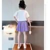 Clothing Sets Summer Casual Baby Girl Clothes 2Pcs Set Short Sleeve Cartoon T-Shirt Skirt For Outfits 5 7 9 11 13 Year