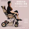 Barnvagare# Tvåvägs babyvagn kan sitta och ligga ner och fälla bärbar vagn Högt landskap 0-3-årig baby barnvagn Q240413