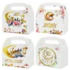 ギフトラップ4PCS Eid Mubarak Candy Box Paper Packing Ramadan Decoration for Home Muslim Festivalパーティー用品