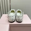 Top Quality Spring New Woman Luxury Ballet Flat Shoes bow Crystal Round Toe Slip-on Boat Shoe Comfort Outdoor Grandma Diamond Rivet Mary Jane Decor Shoes Sweet Air Mesh