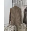 2024 Spring New Women 50% Wool Plaid Double Breasted Blazer Coat med midi kjoldräkter uppsättningar GDNZ 2.18