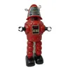 Funny Adult Collection Retro Wind up toy Metal Tin space mechanical planet bullet robot Clockwork toy figures model kids gift 240401