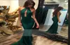 Nouvelle mode émeraude verte longue robe de bal de bal de bal de plancher du plancher des filles