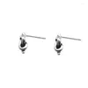 Studörhängen LKO Real 925 Sterling Silver Twist Interweave Weave Simple Vintage For Women Ear Studs Jewelerie Girls Gifts Ornament