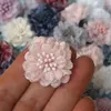 Decorative Flowers 10Pcs/Lot 3CM Mix Colors Small Lace Fabric Artificial For Hairband Hairclip DIY Dress Shoes Clothing Decoration