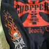 Kadın Hoodies Sweatshirts iskelet alev gerçekçi kişilik deseni y2k moda çok yönlü gevşek ve tembel kapüşonlu kazak çifti üst goth kadın giyim 240413