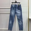 Jeans de jeans jeans Jeans 3D Cartas em relevo calças casuais moda calças retas calças de alta qualidade com zíper acesos leggings homem roupas de luxo