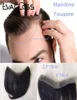 Homens Toupee Skin fino Pu V Loop Front Hair Substitui