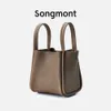Songmont Medium Ny låskedjan Vegetabilisk korg Kohuden stor kapacitet pendling bärbar hink en axel crossbody väska