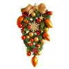 Decoratieve bloemen Kerstmis traan kransen voor voordeur lay -out decoratie creëren een stemmingsboom vensterbank cadeau