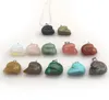 Mixed Lot Natural Stone Skull Shape Pendant Silver Color Chain Necklaces For Promotion 12pcslot1404211